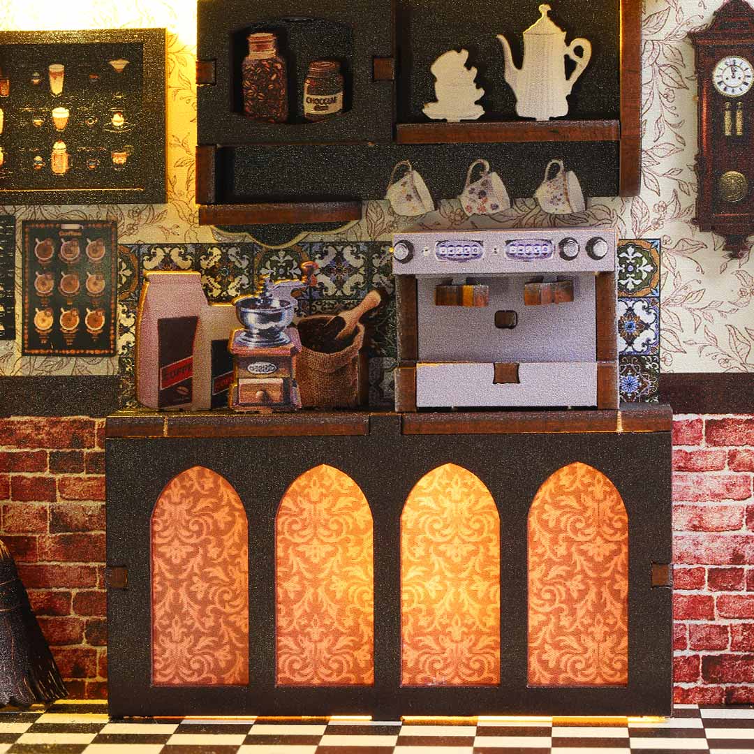 Magic Coffee Shop DIY Wooden Book Nook Kit