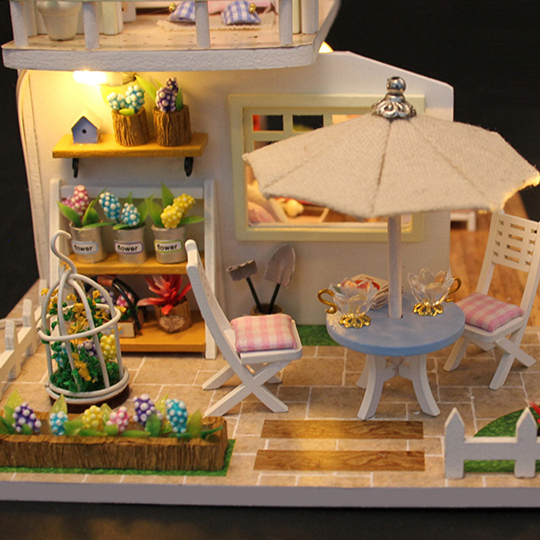 Pink Loft Dollhouse Miniature House Kit