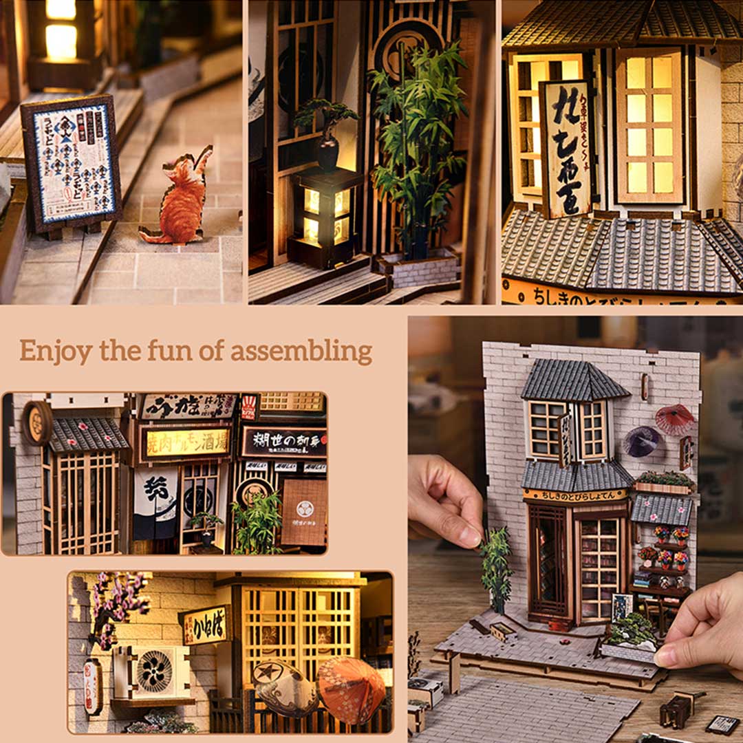 Cat’s Little Alley DIY Wooden Book Nook Shelf Insert