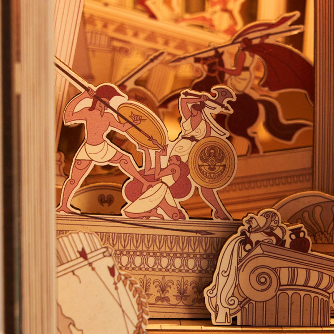 The Legend of the Amazons Wooden Book Nook