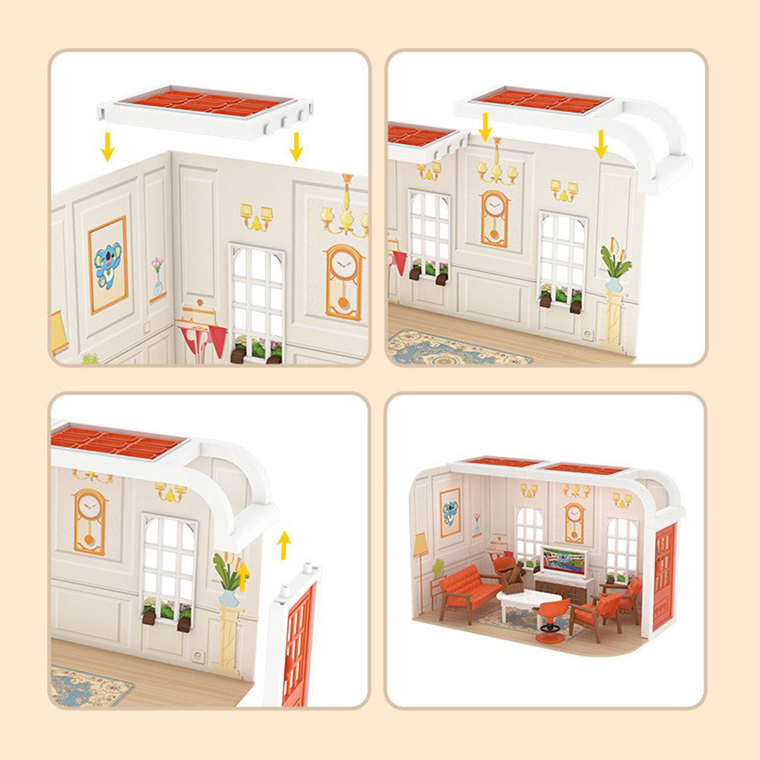 Mini Scene Kitchen Bedroom Dollhouse Kit