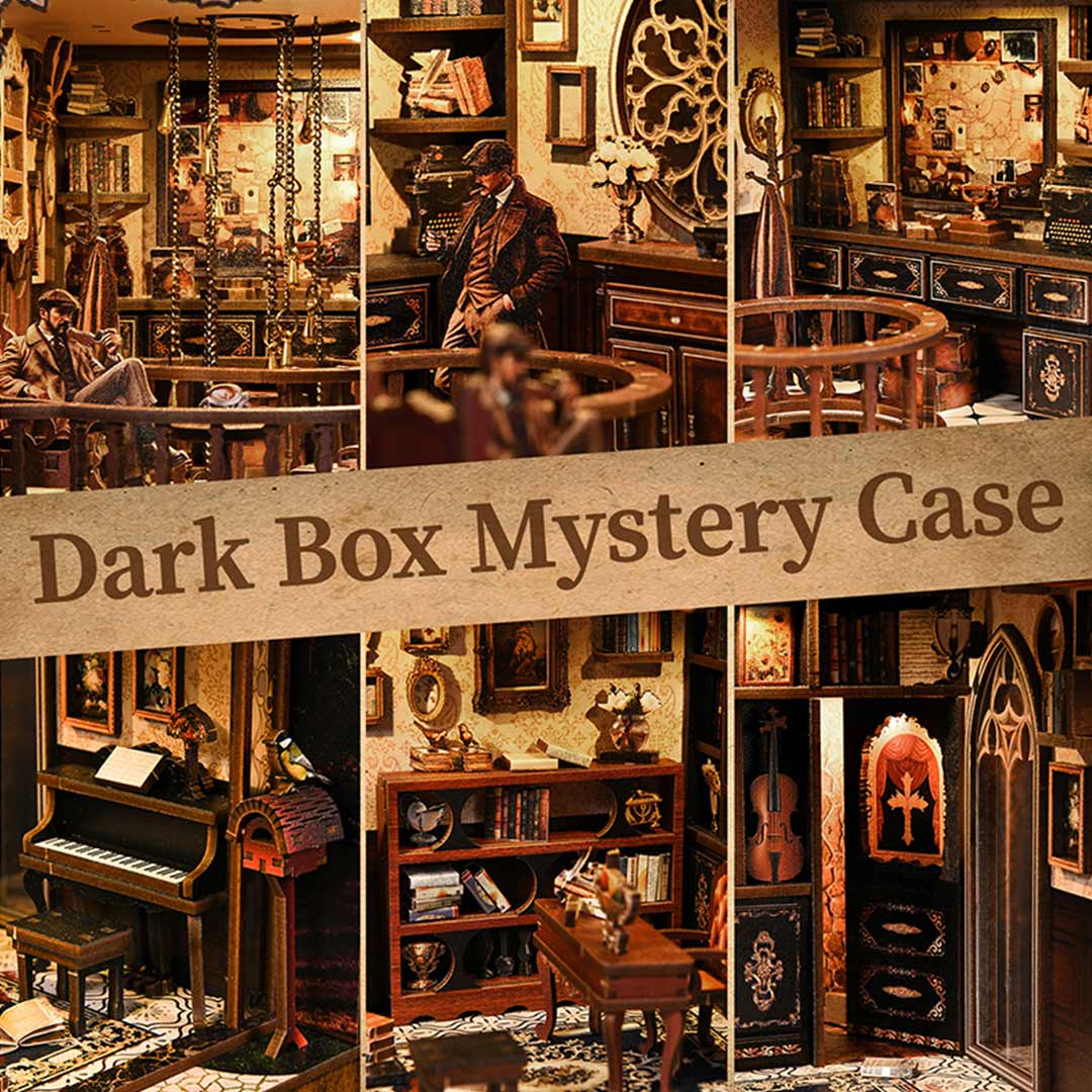 Dark Box Mystery DIY Wooden Book Nook Shelf Insert