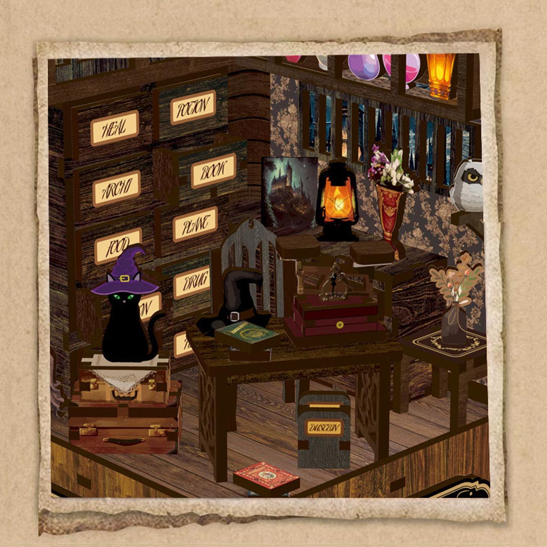 Magic Book House DIY Miniature Dollhouse Kit