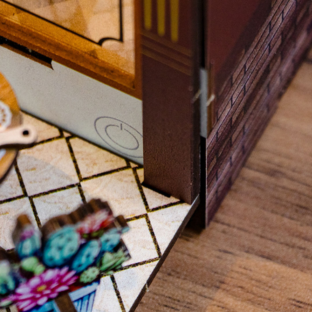 Coffee House DIY Wooden Book Nook Shelf Insert