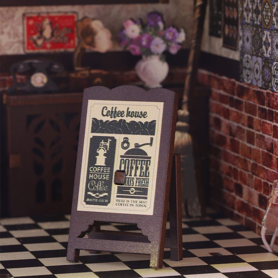 Magic Coffee Shop DIY Wooden Book Nook Kit