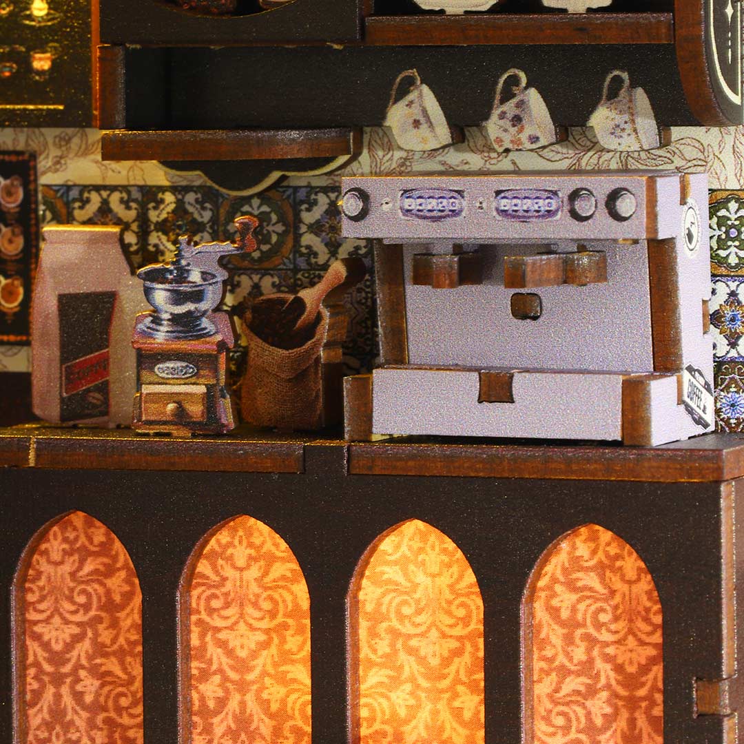 Magic Coffee Shop DIY Wooden Book Nook Kit