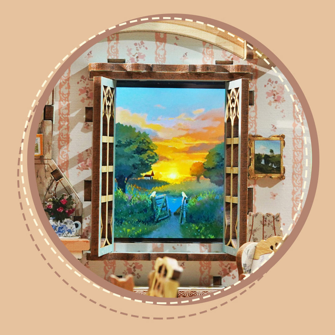 Pastoral Time DIY Miniature & 6 Sound Effects Scene House