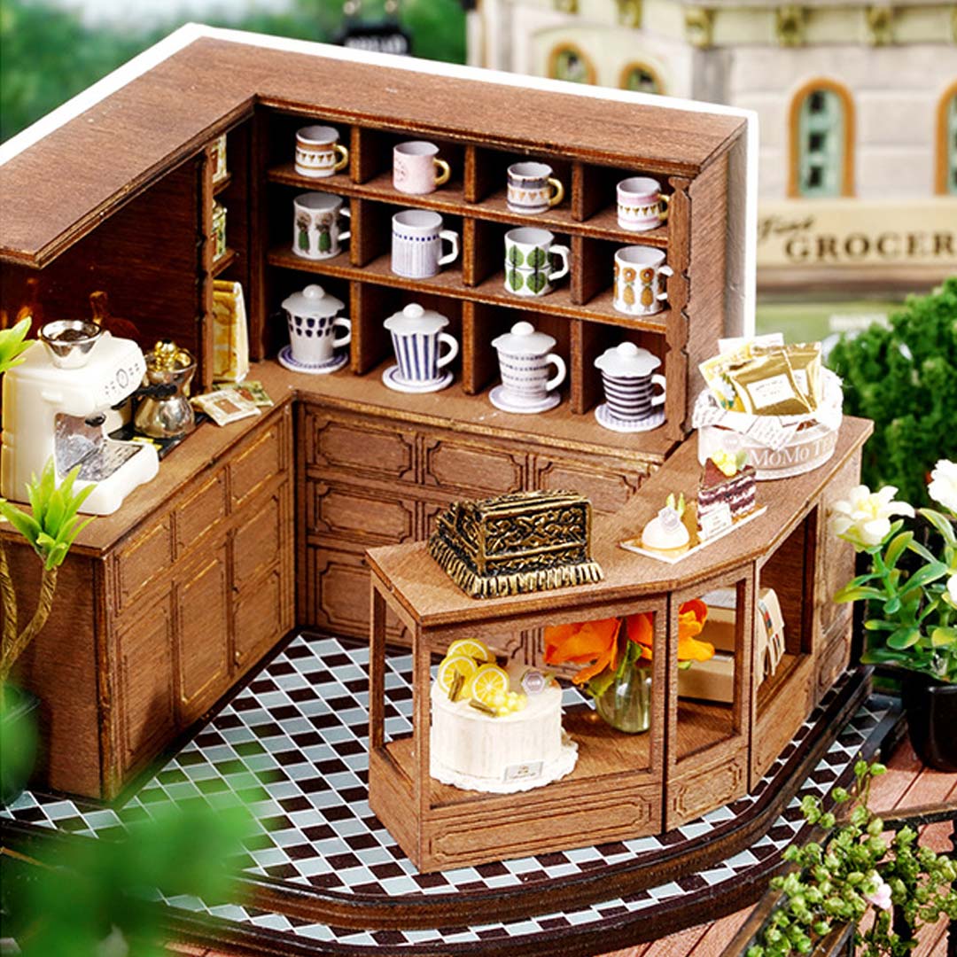 Forest Tea Shop DIY Dollhouse Miniature Kit