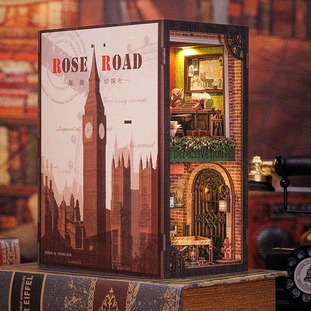 Rose Detective Agency DIY Book Nook Shelf Insert