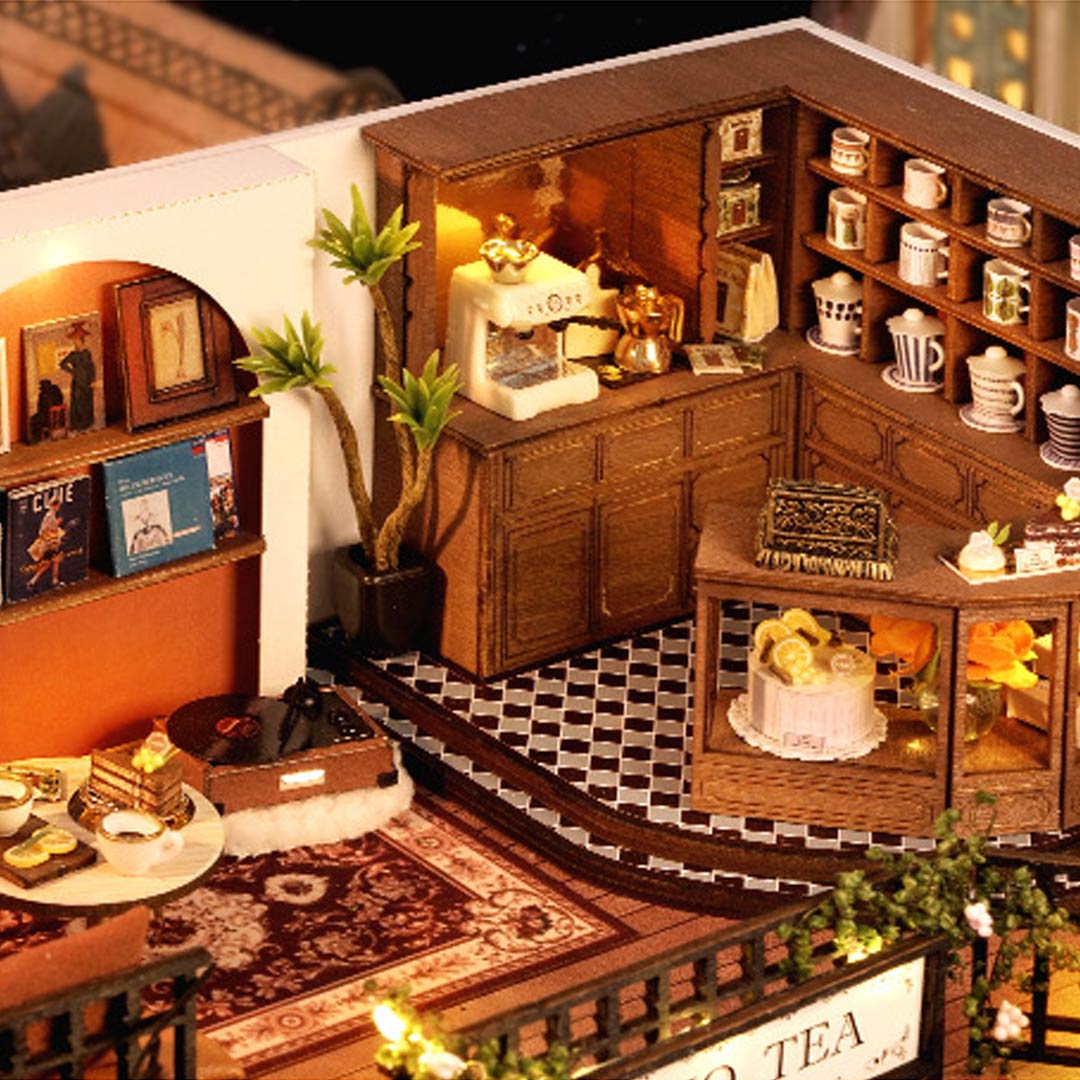 Forest Tea Shop DIY Dollhouse Miniature Kit