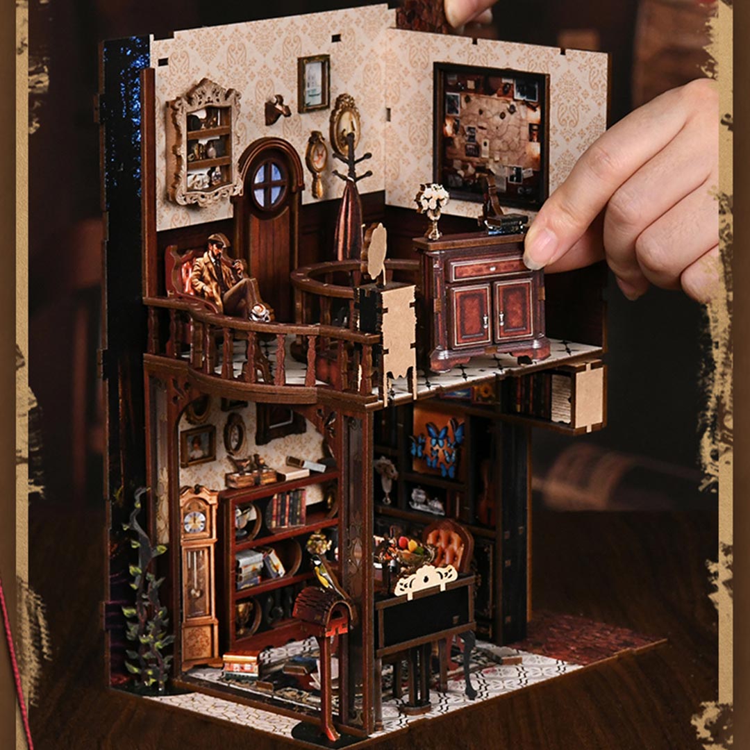 Dark Box Mystery DIY Wooden Book Nook Shelf Insert