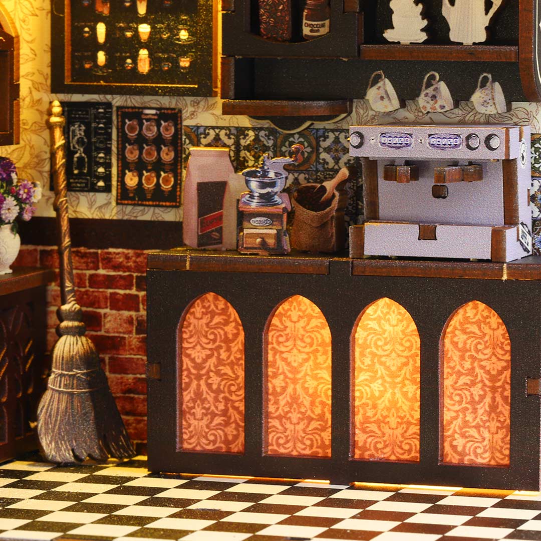 Magic Coffee Shop DIY Wooden Book Nook Kit