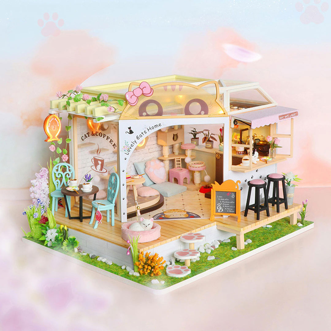 Lovely Cats Home DIY Miniature Dollhouse