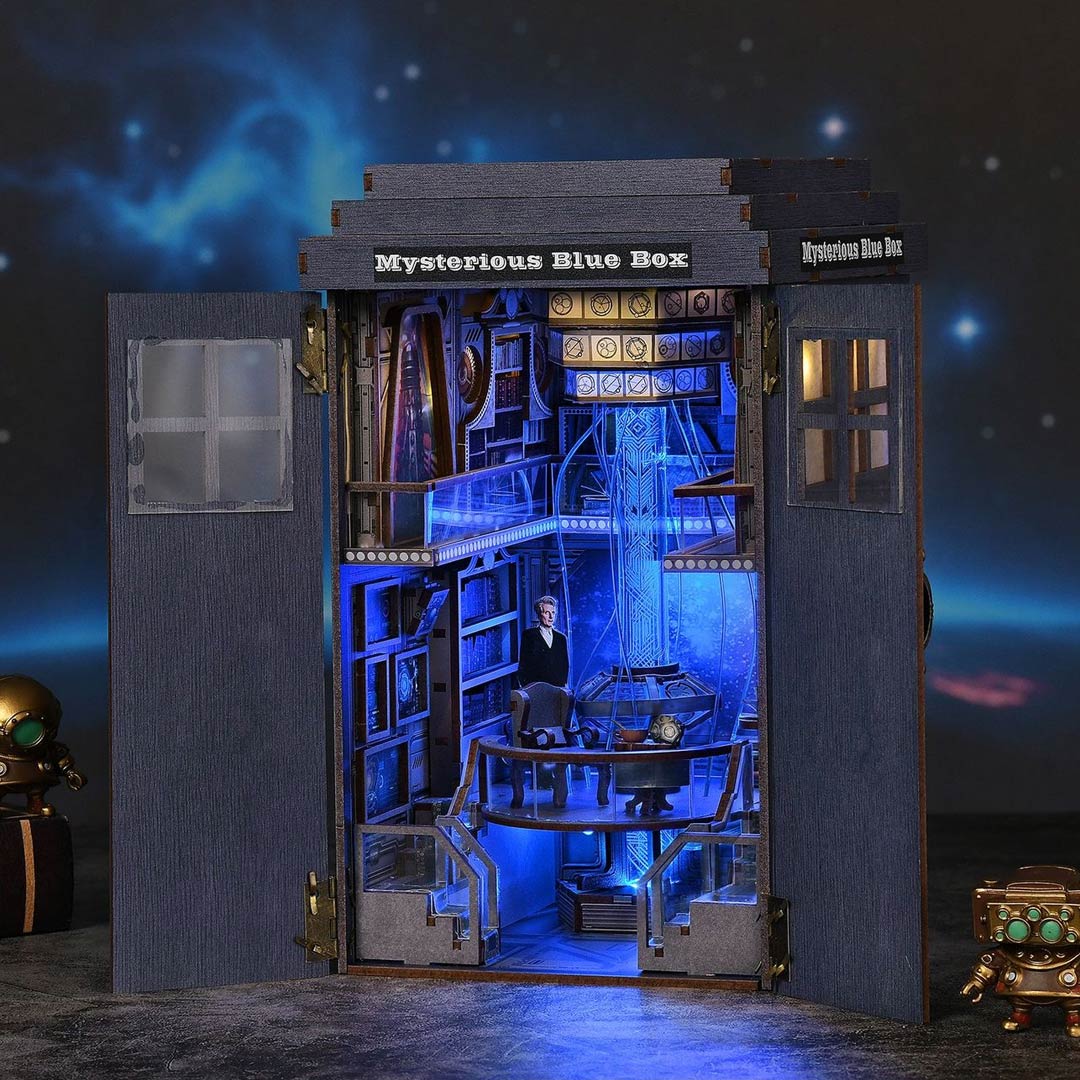 Mysterious Blue Box DIY Book Nook Kit