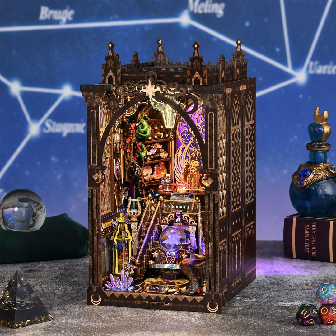 Mystic Zodiac DIY Wooden Book Nook Kit