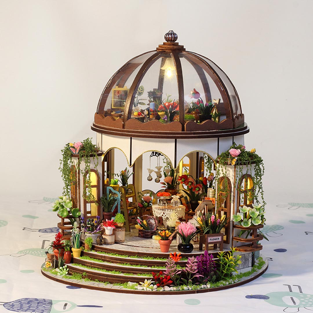dolls house garden plants Hanging Garden DIY Miniature Dollhouse Kit – Fifijoy