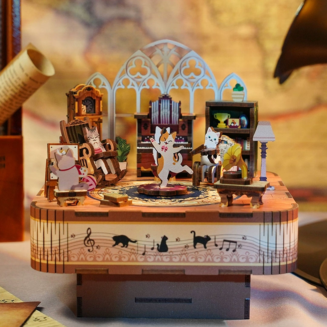 Gathering of Cats DIY Puzzle Music Box