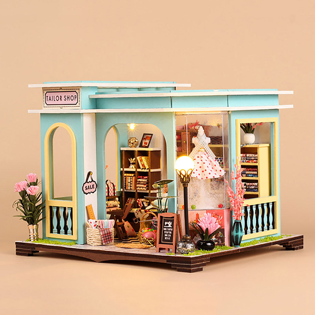 Tailor Shop DIY Miniature House Dollhouse Kit