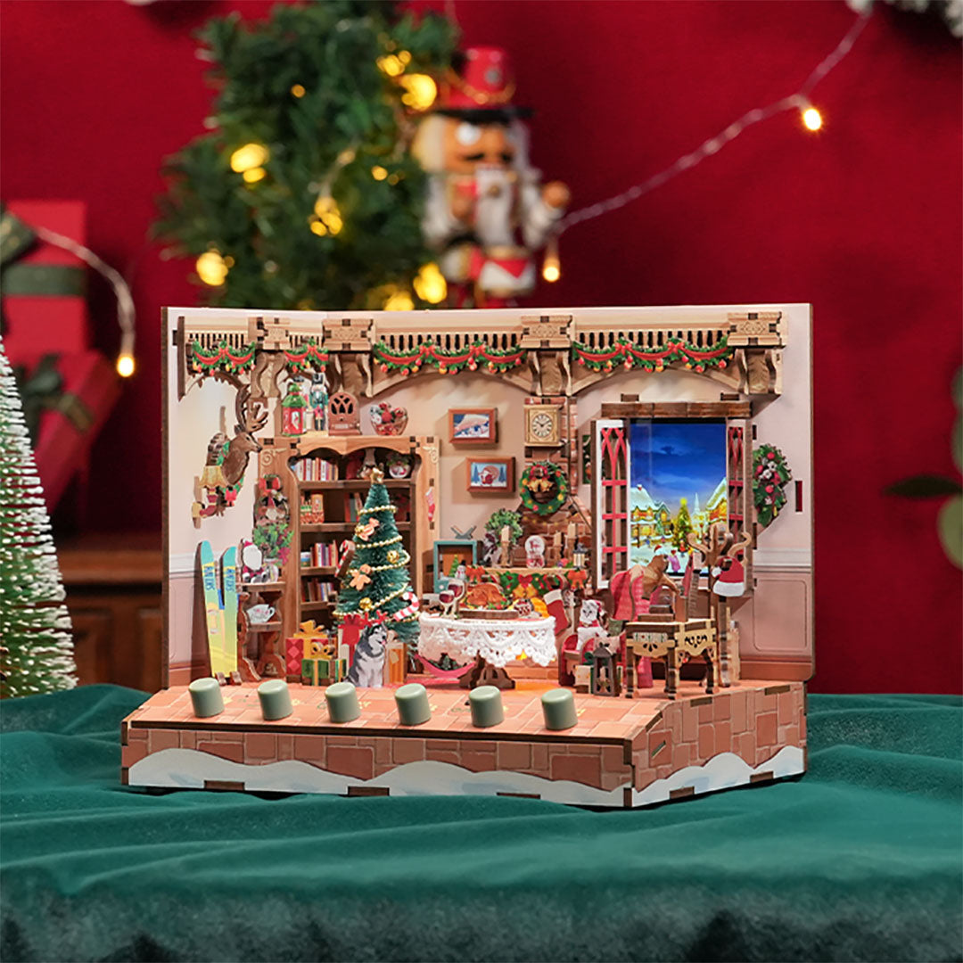 Christmas Cottage DIY Miniature & 6 Sound Effects Scene House