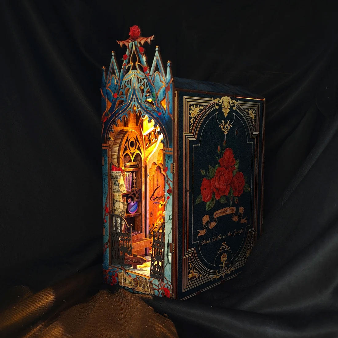 Twilight Castle 3D Wooden Puzzle Book Nook