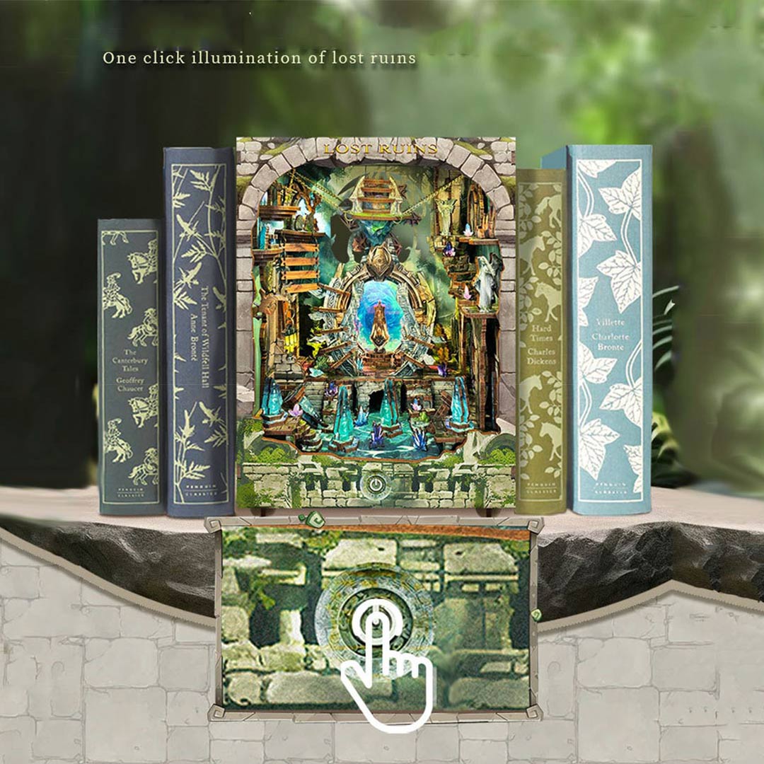 Lost Ruins DIY Wooden Book Nook Shelf Insert