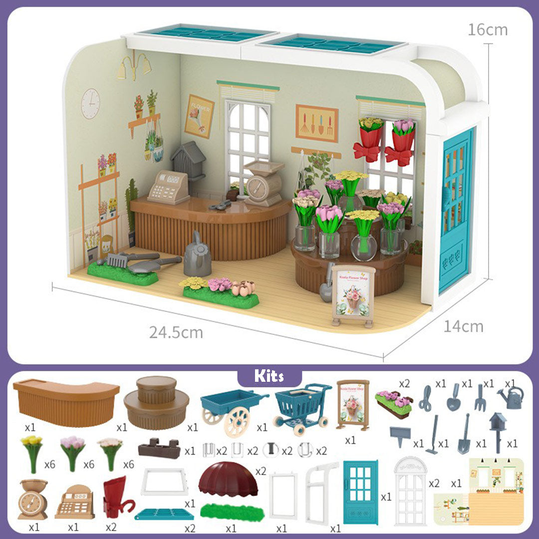 Mini Scene Kitchen Bedroom Dollhouse Kit