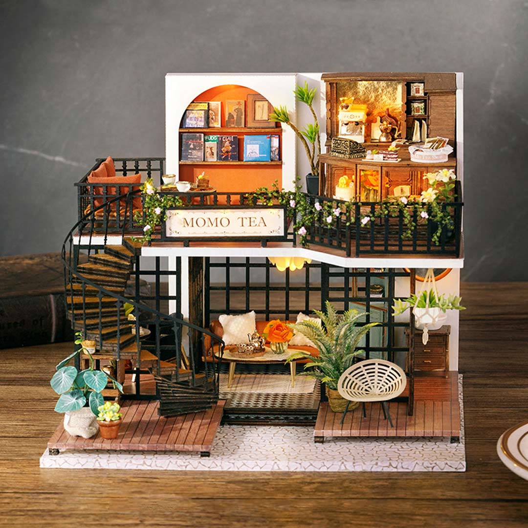 Forest Tea Shop DIY Dollhouse Miniature Kit