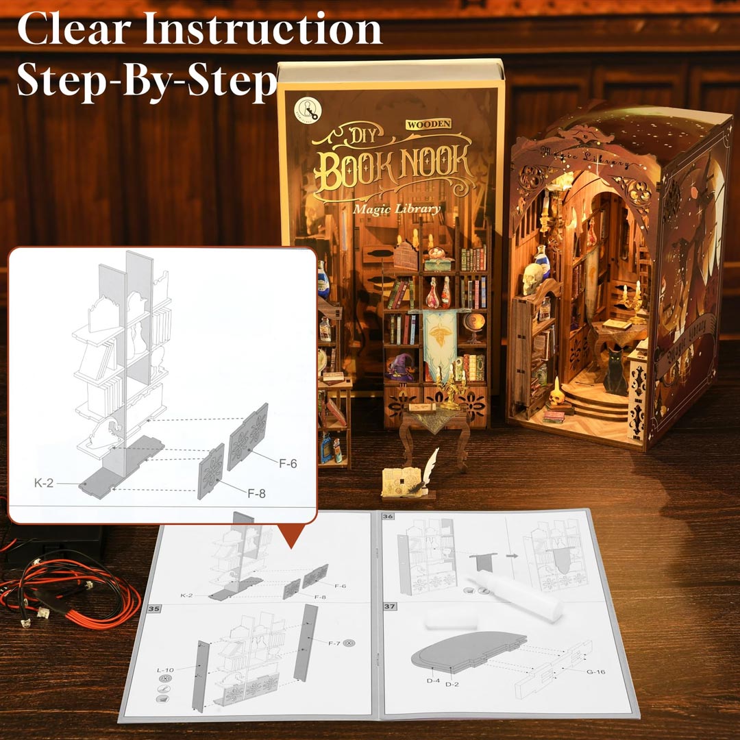 Magic Library DIY Wooden Book Nook Kit