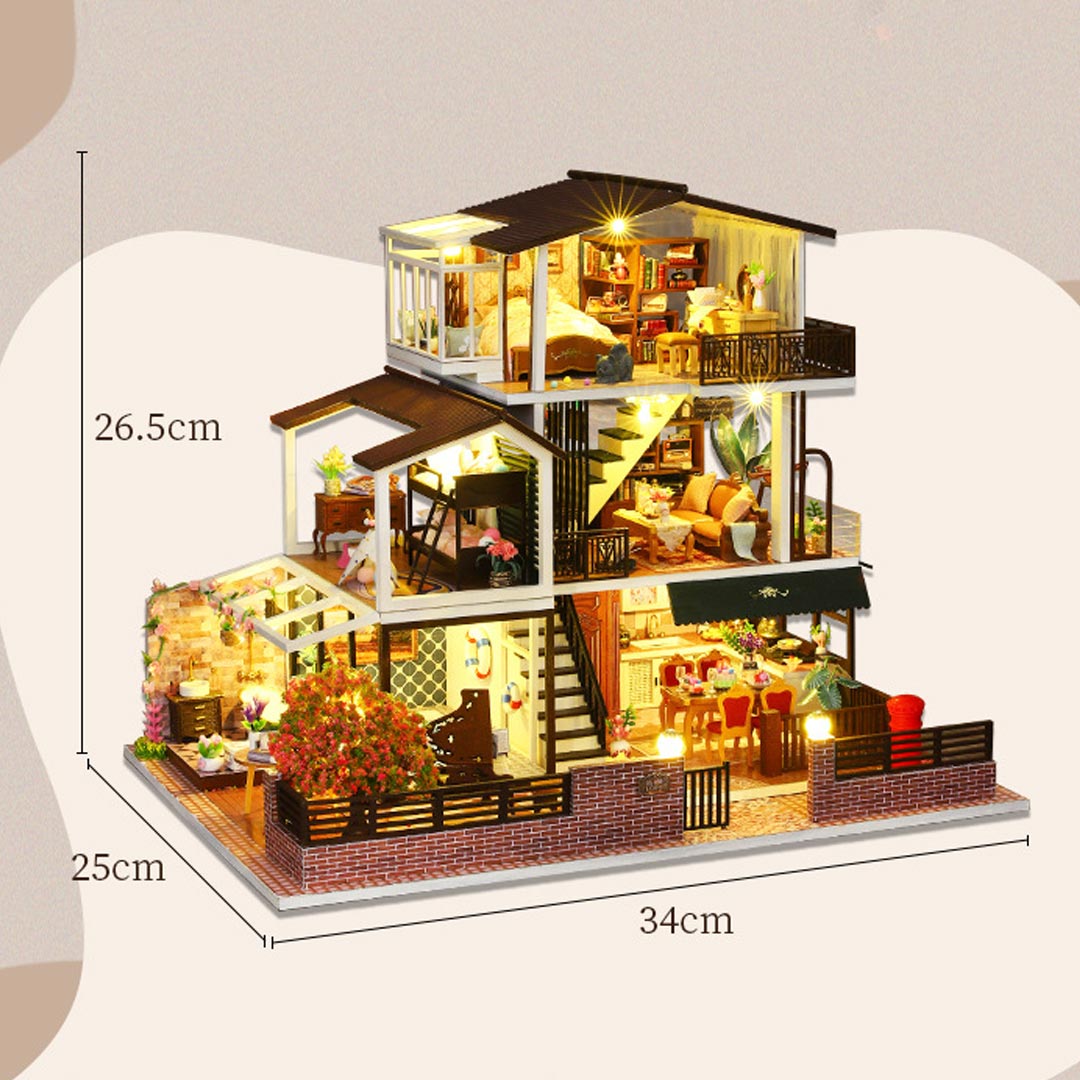 Romantic Villa DIY Miniature House Kit
