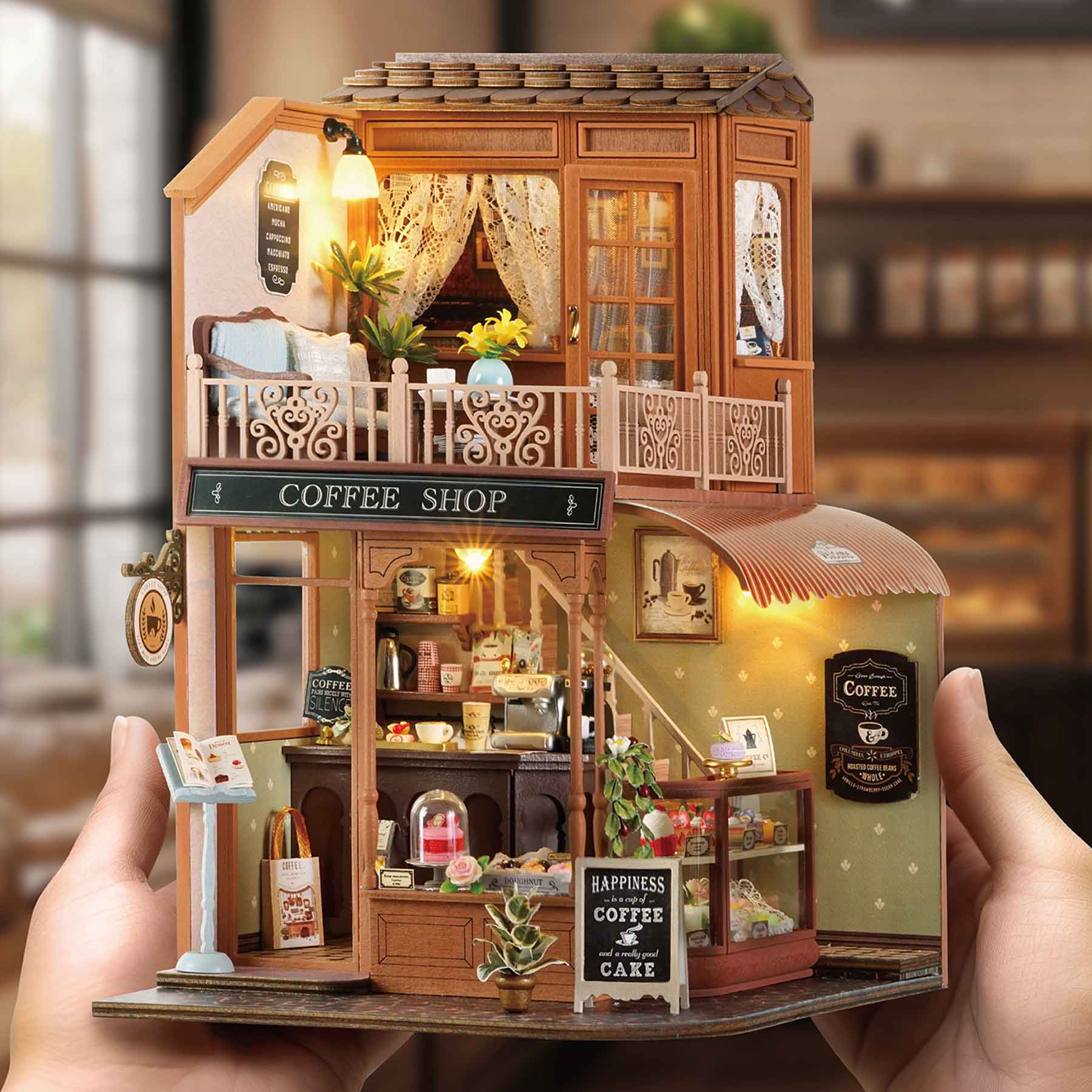 Coffee Shop DIY Miniature House Kit