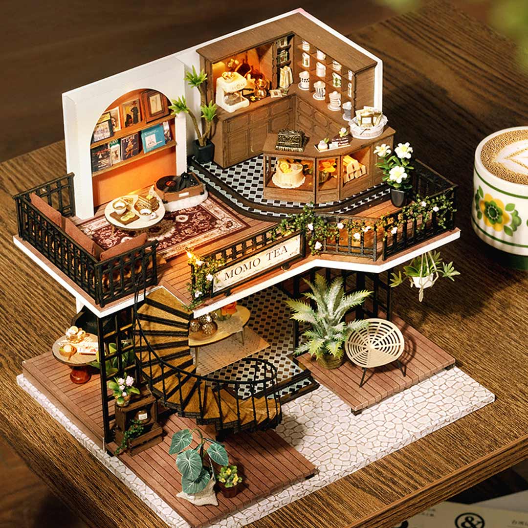 Forest Tea Shop DIY Dollhouse Miniature Kit