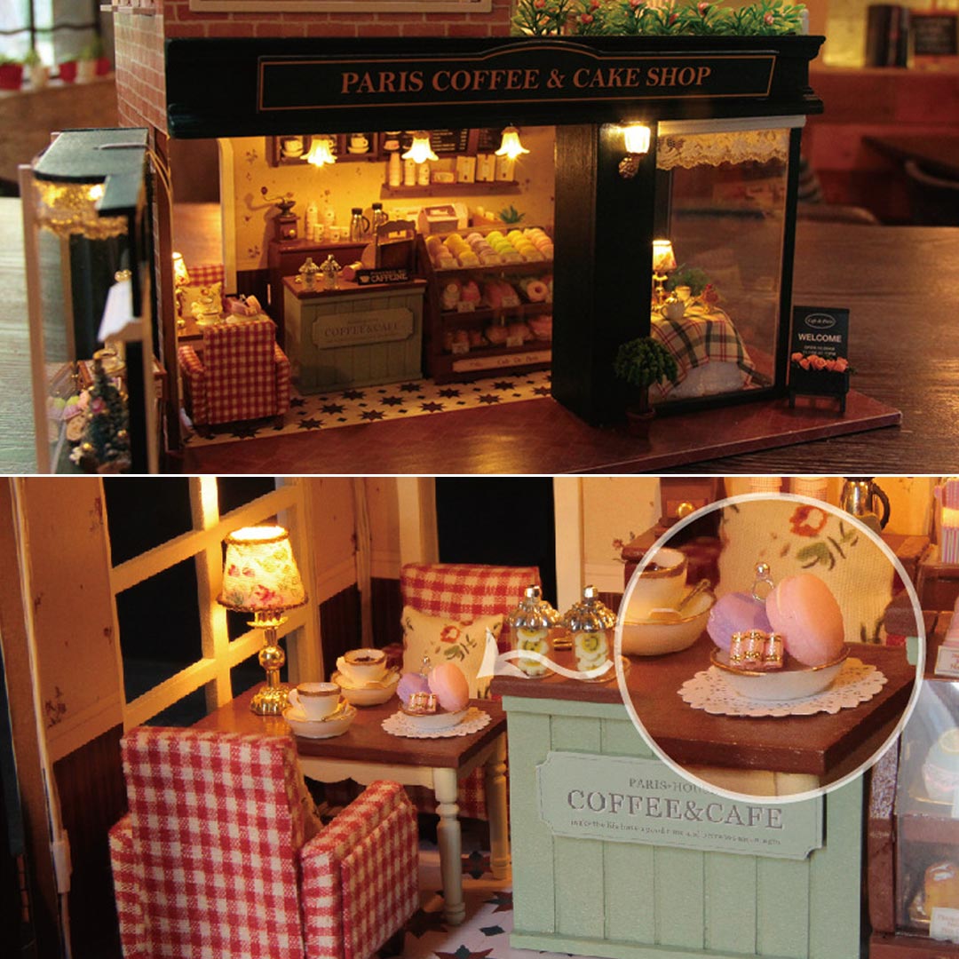 Paris Coffee & Cake Shop DIY Miniature Dollhouse