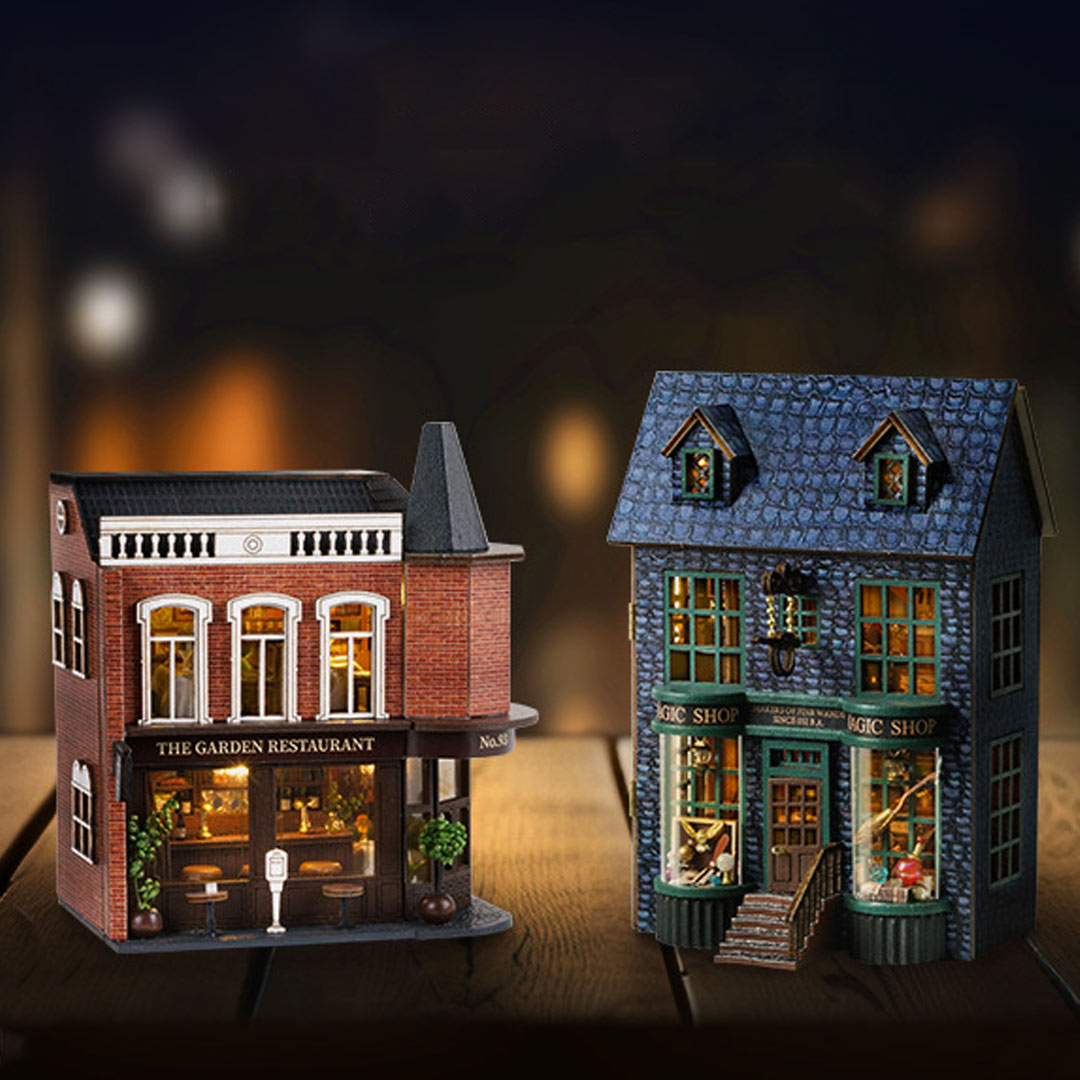 Corner Restaurant DIY Miniature House Kit