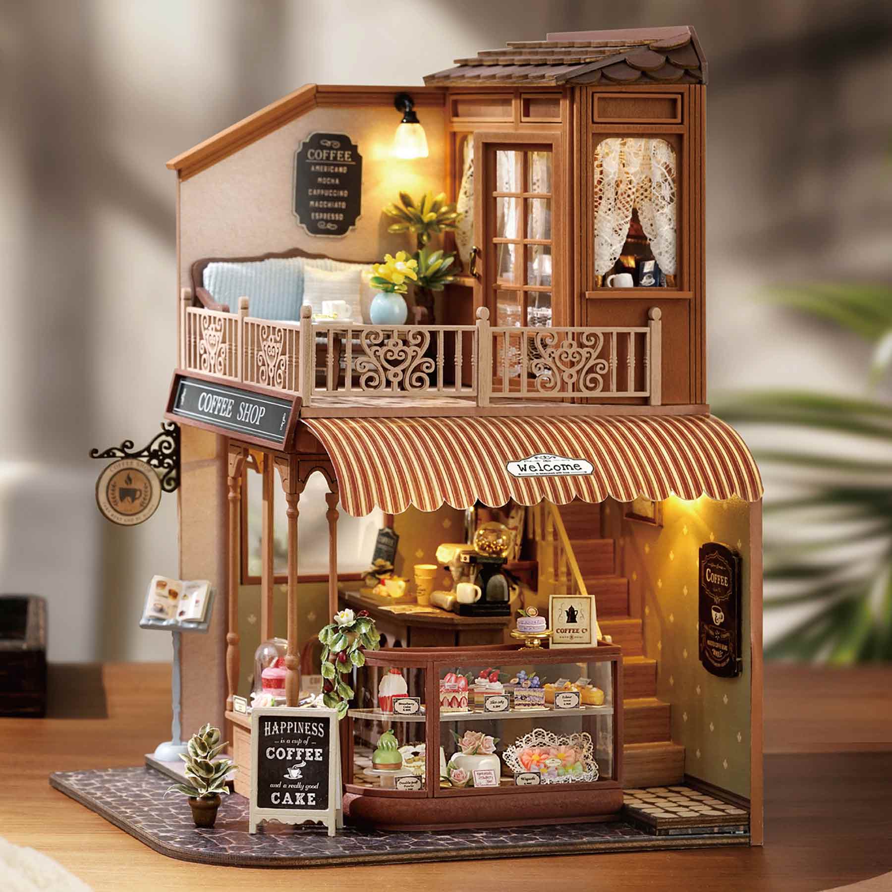 Coffee Shop DIY Miniature House Kit