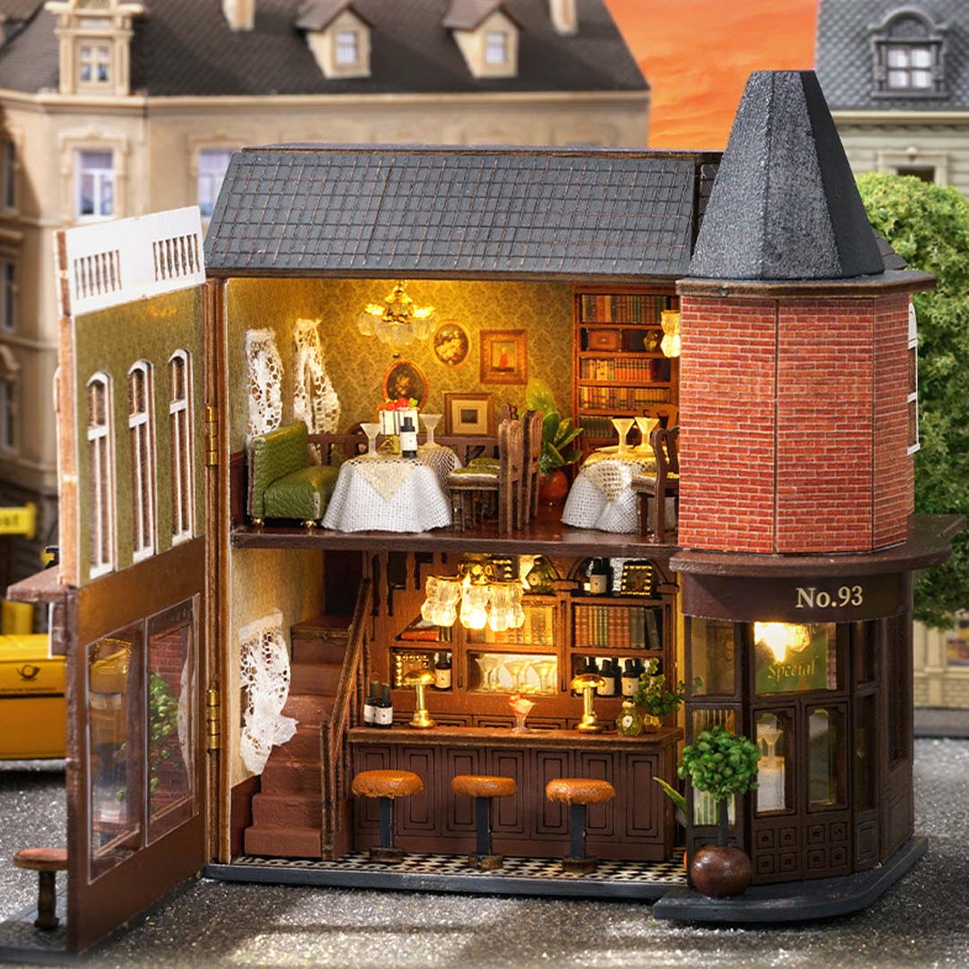 Corner Restaurant DIY Miniature House Kit