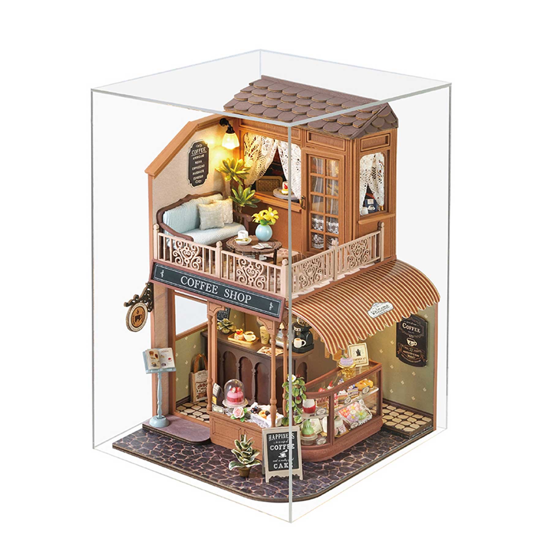 Coffee Shop DIY Miniature House Kit
