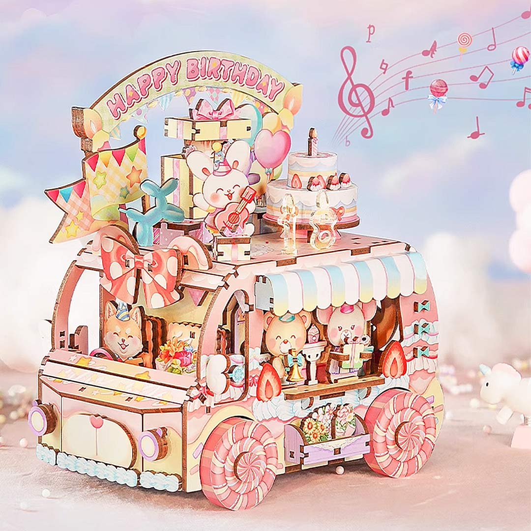 Happy Birthday DIY Wooden Music Box
