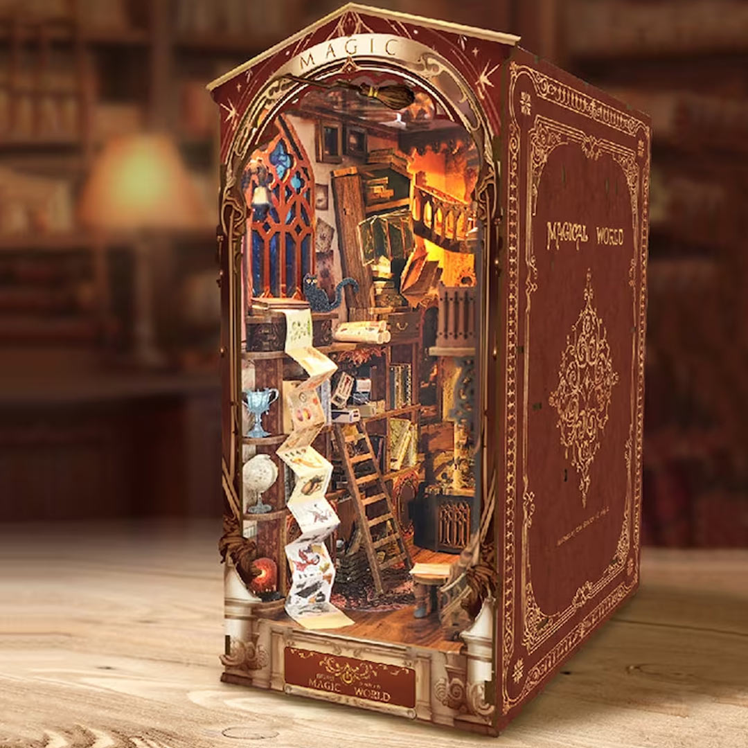 Witches and Wizards Book Nook Bookshelf Art DIY KIT 