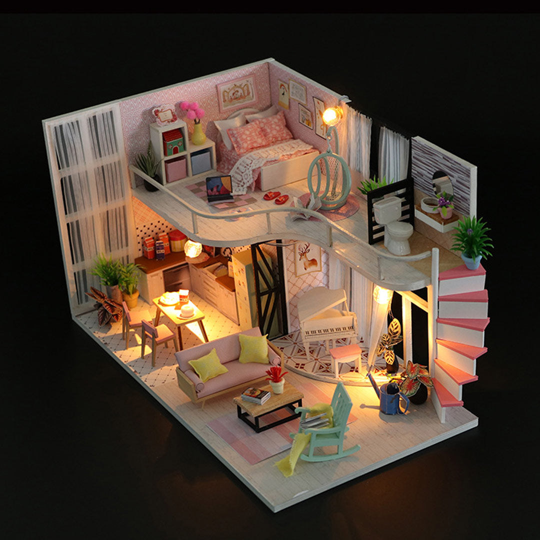 Anna's Pink Melody DIY Miniature Dollhouse Kit