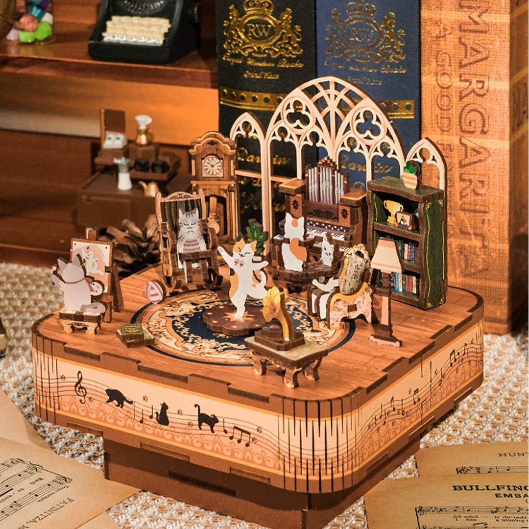 Gathering of Cats DIY Puzzle Music Box