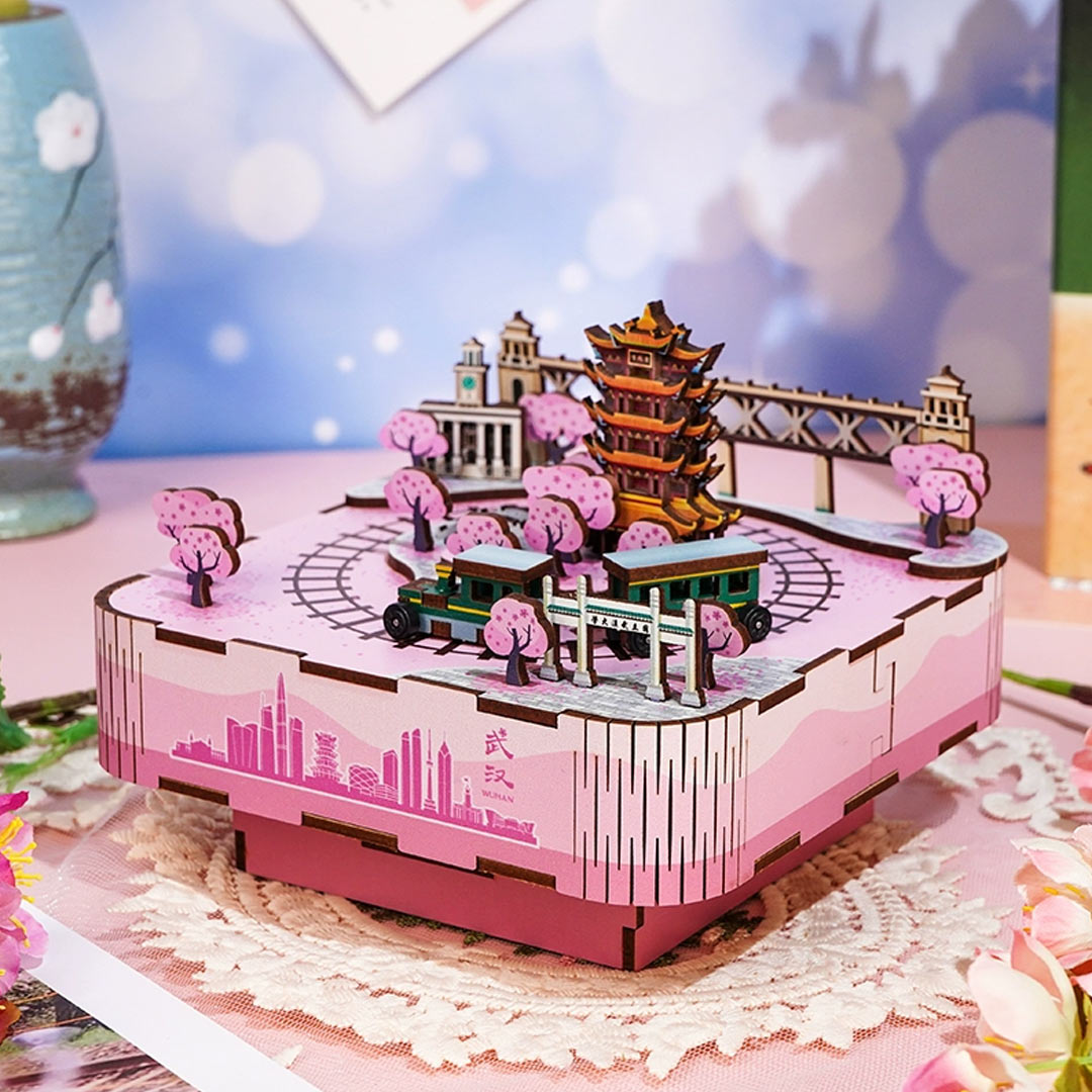 Wuhan Cherry Blossom Assembled Music Box