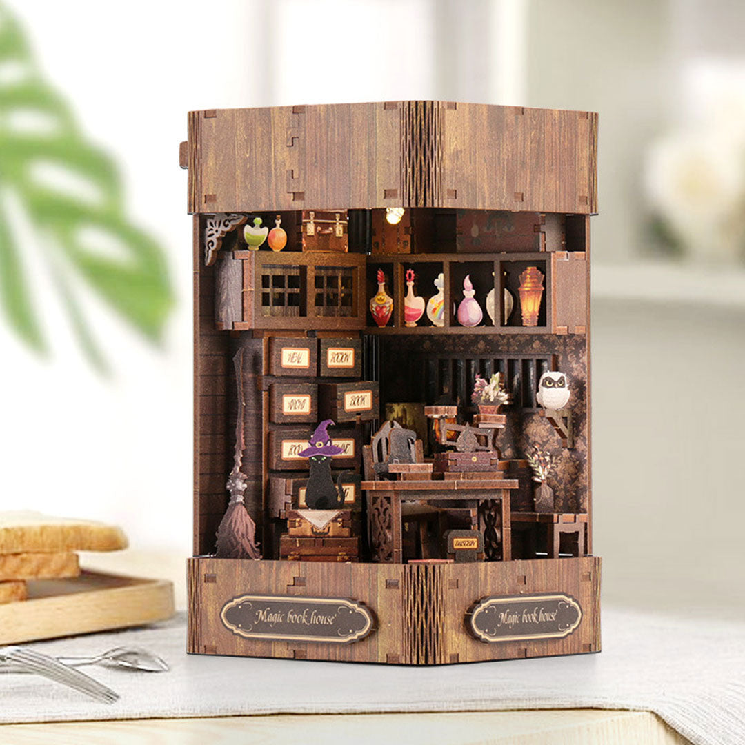 Magic Book House DIY Wooden Book Nook Kit