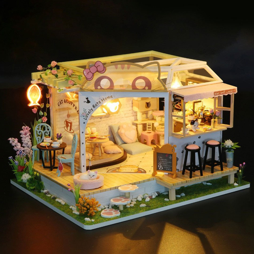 Lovely Cats Home DIY Miniature Dollhouse