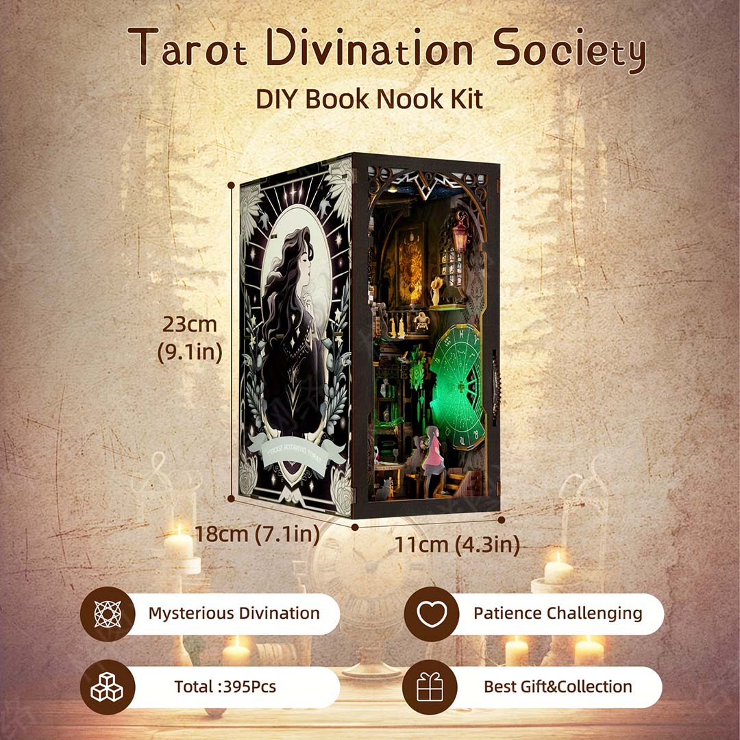 Tarot Divination Society Book Nook Bookshelf Insert