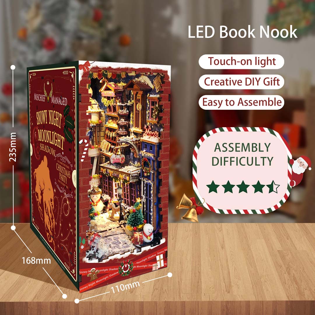 Merry Christmas DIY Book Nook Shelf Insert – Fifijoy