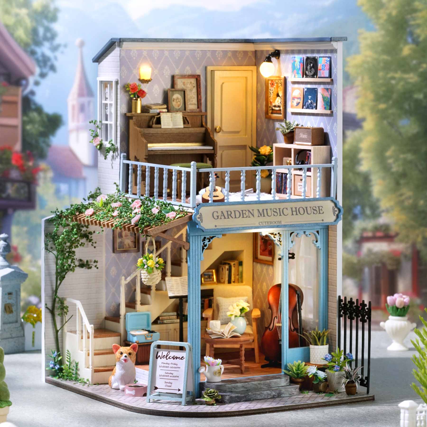 Coffee Shop DIY Miniature House Kit