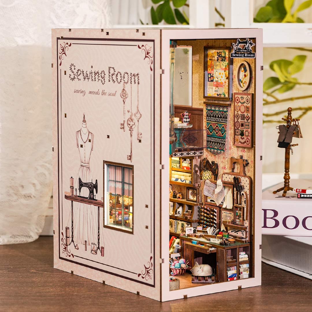 Sewing Room DIY Wooden Book Nook Shelf Insert – Fifijoy