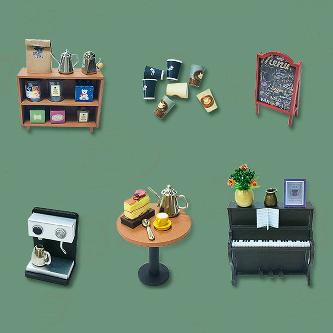 Coffee House DIY Miniature House Dollhouse Kit