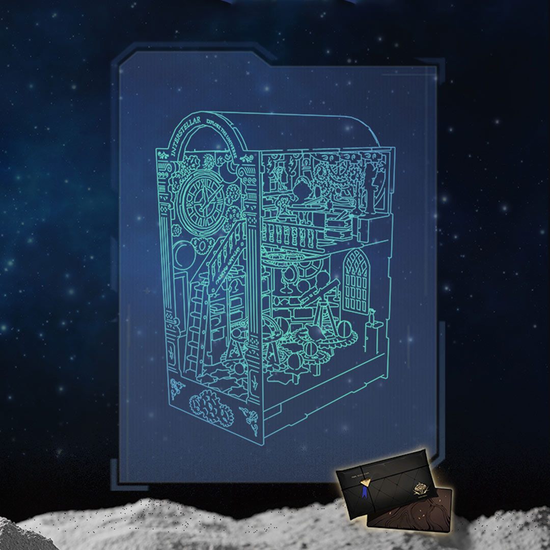 Interstellar Exploration DIY Book Nook Shelf Insert