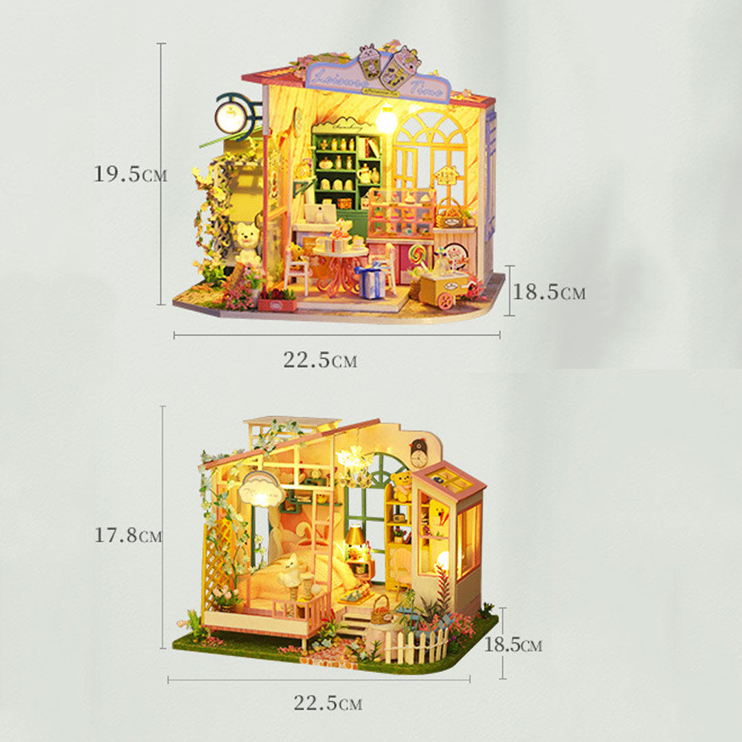 Garden House Dollhouse Miniature DIY House Kit